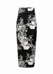 SPÓDNICA MARIEL BLACK/WHITE FLOWER 
