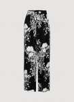 SPODNIE SATIN MANILA BLACK/WHITE FLORAL
