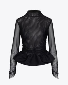 BLUZKA LOVLY BLACK PEPLUM