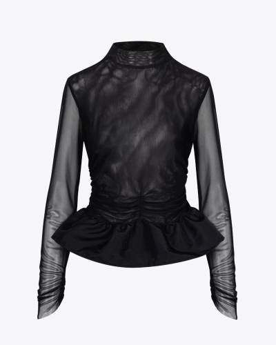 BLUZKA LOVLY BLACK PEPLUM
