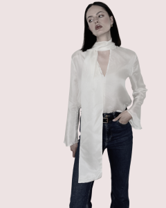 JEDWABNA BLUZKA TWILLY BEIGE