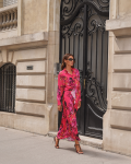 SPÓDNICA SATIN MANILA CORAL FLORAL 