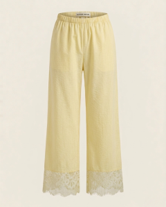 SPODNIE BUTTER YELLOW Z KORONKĄ