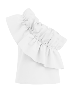 BLUZKA KOSZULOWA FRILL BIAŁA