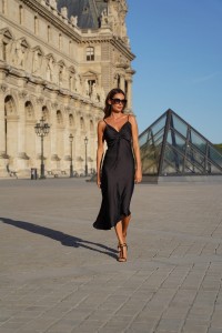 SATIN DOUBLE AMOUR BLACK SUKIENKA DWUSTRONNA 
