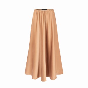 SPÓDNICA SATIN MANILA CAMEL 