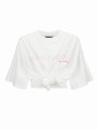 WIĄZANY TSHIRT KOSZULKA Z NAPISAMI COACHELLA